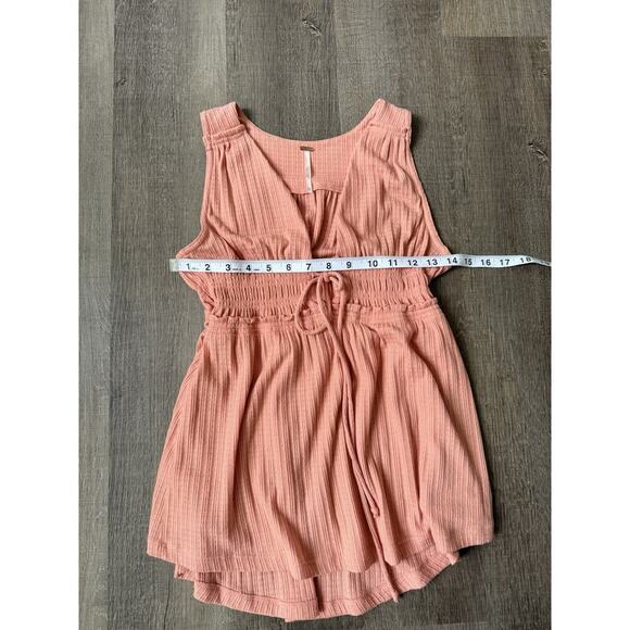 Free People Women's Beach Bound Tank Top Orange Pink‎ Sand Boho Feminine Size XS - Picture 4 of 9